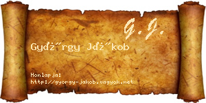György Jákob névjegykártya
